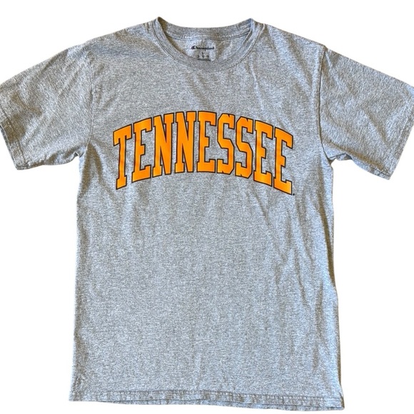 Champion Tennessee T-Shirt Heather Gray/Orange Cotton Blend C Logo Unisex Small - Picture 1 of 10